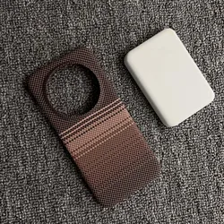 Ultra Slim Carbon Fiber Kevlar Pattern Magnetic Phone Case - Wireless Charging Protective Hard Back Cover - Honor Magic8 (Gold)
