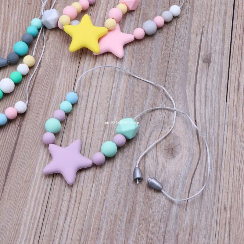 

Colorful Star Pendant Jewelry for Kids Children Toddlers Teething Pendant