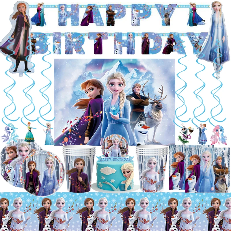 3-tier Cupcake Stand Cake Decoration Ornaments Anna Elsa Princess New Frozen 2 Party Supplies For Kid Birthday Party Baby Shower