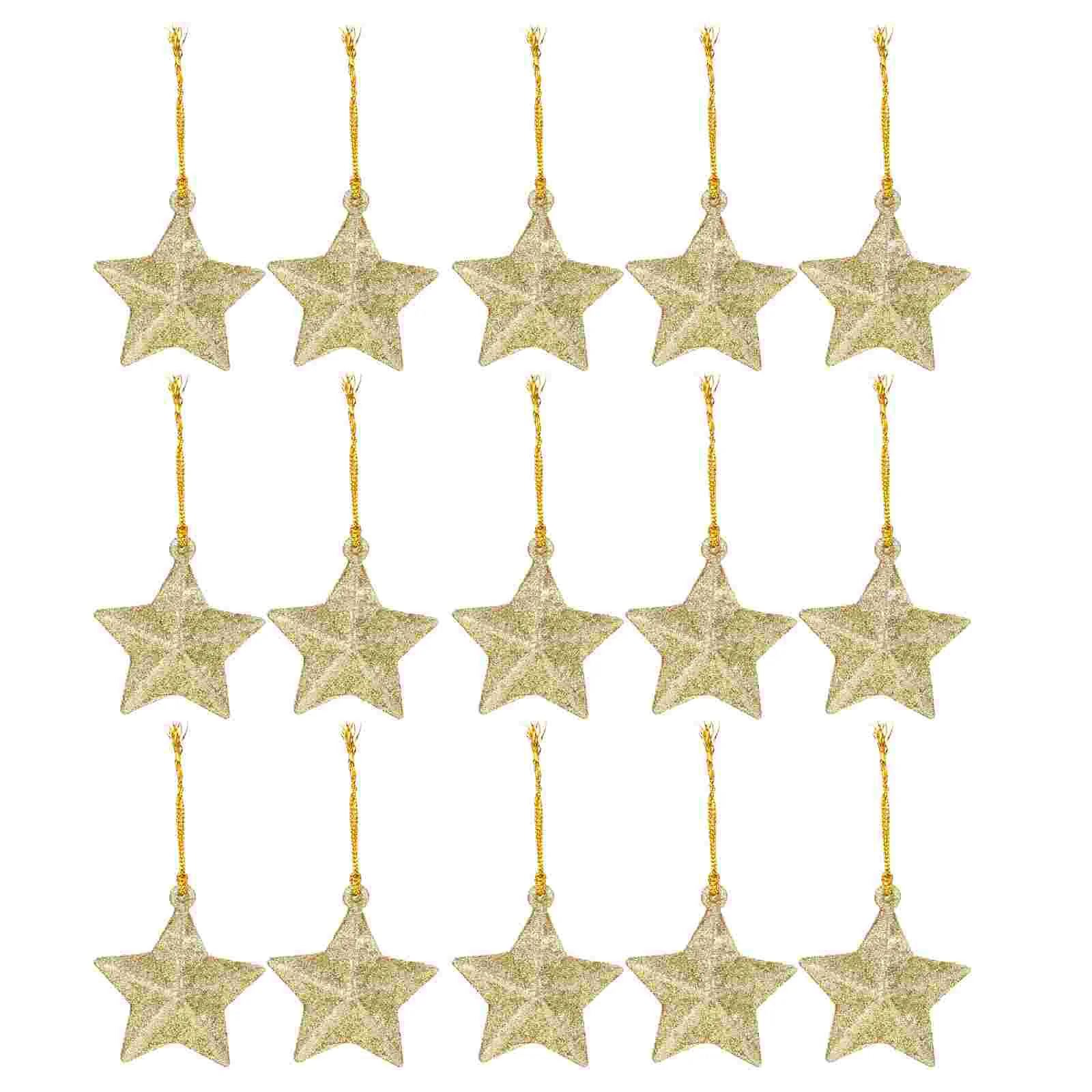 

30 шт. креативные маленькие звездочки, украшение для рождественской елки, золотой кулон