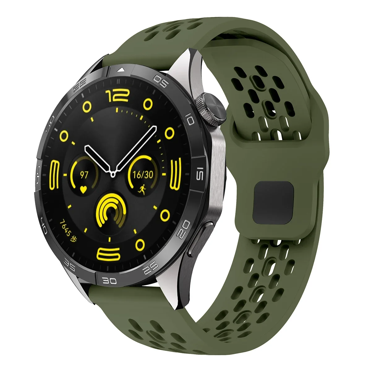 Versatile 20mm/22mm Silicone Smartwatch Strap
