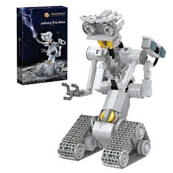 Johnny 5 Robot Building Toy Set, MOC Movie Shorted Circuits Military Robot Figure Brick Model Toys for Children Gift, 313 Pieces 1