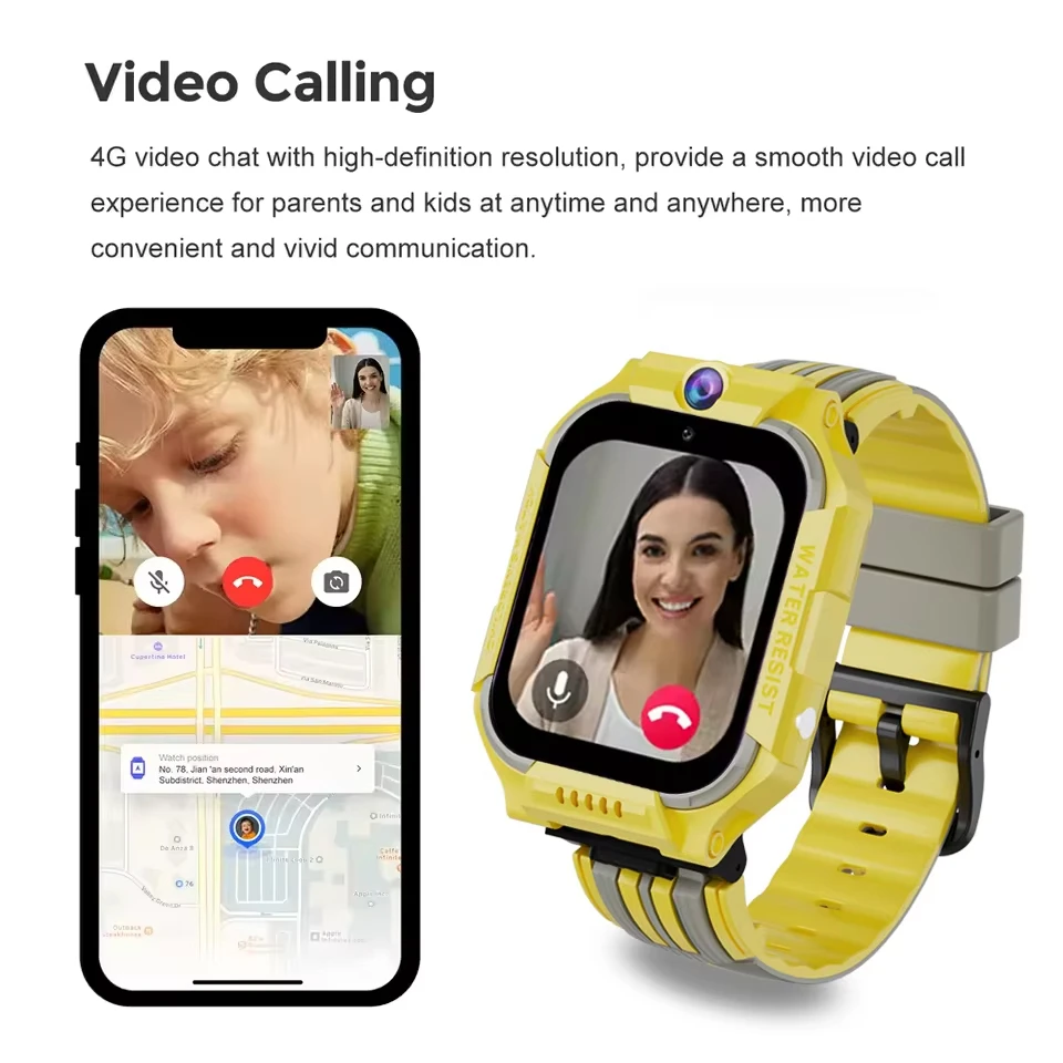 To Xiaomi Kids SmartWatch 4G/5G Sim Card Call Camera GPS Location SOS Antil-lost IP67Waterproof SmartWatch For ios Android Gift 4