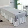 120x230cm 1Pcs Plain Beauty Salon Bed Sheets SPA Massage Tuina Anti-shrink Soft Skin-friendly Bedding Table Cover With/no Hole 2
