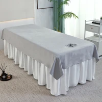 120x230cm 1Pcs Plain Beauty Salon Bed Sheets SPA Massage Tuina Anti-shrink Soft Skin-friendly Bedding Table Cover With/no Hole 2