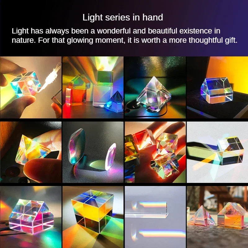 Optical prisms Photography prism 1Pcs 15/25mm Science Cube Optical Prism Photography Hexahedral Prism Home Decor Glass Cube Prisma Topografia Gifts