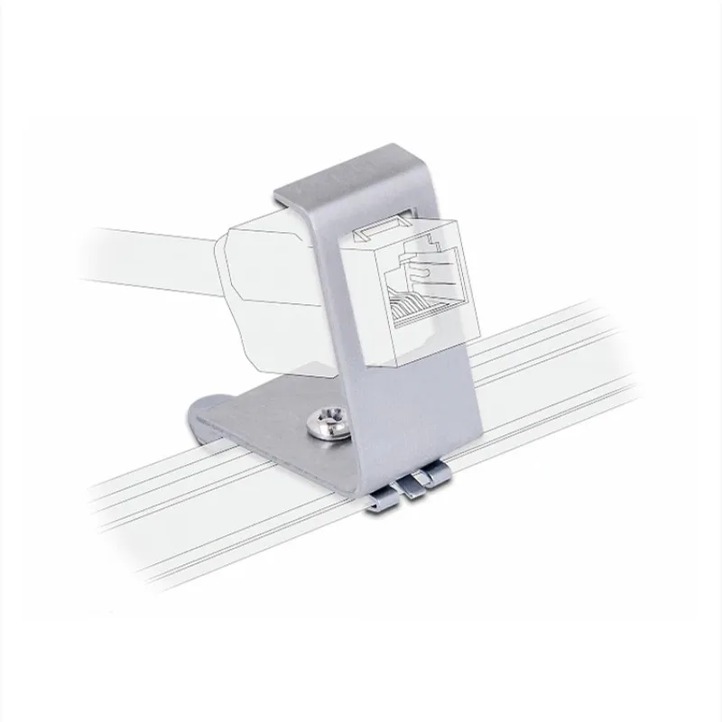 RJ45 DIN ���� Ű���� ����� 35mm DIN ���� ���� ���� �ݼ� ������ 1 ��Ʈ 2 ��Ʈ Ű���� �� Ȧ��