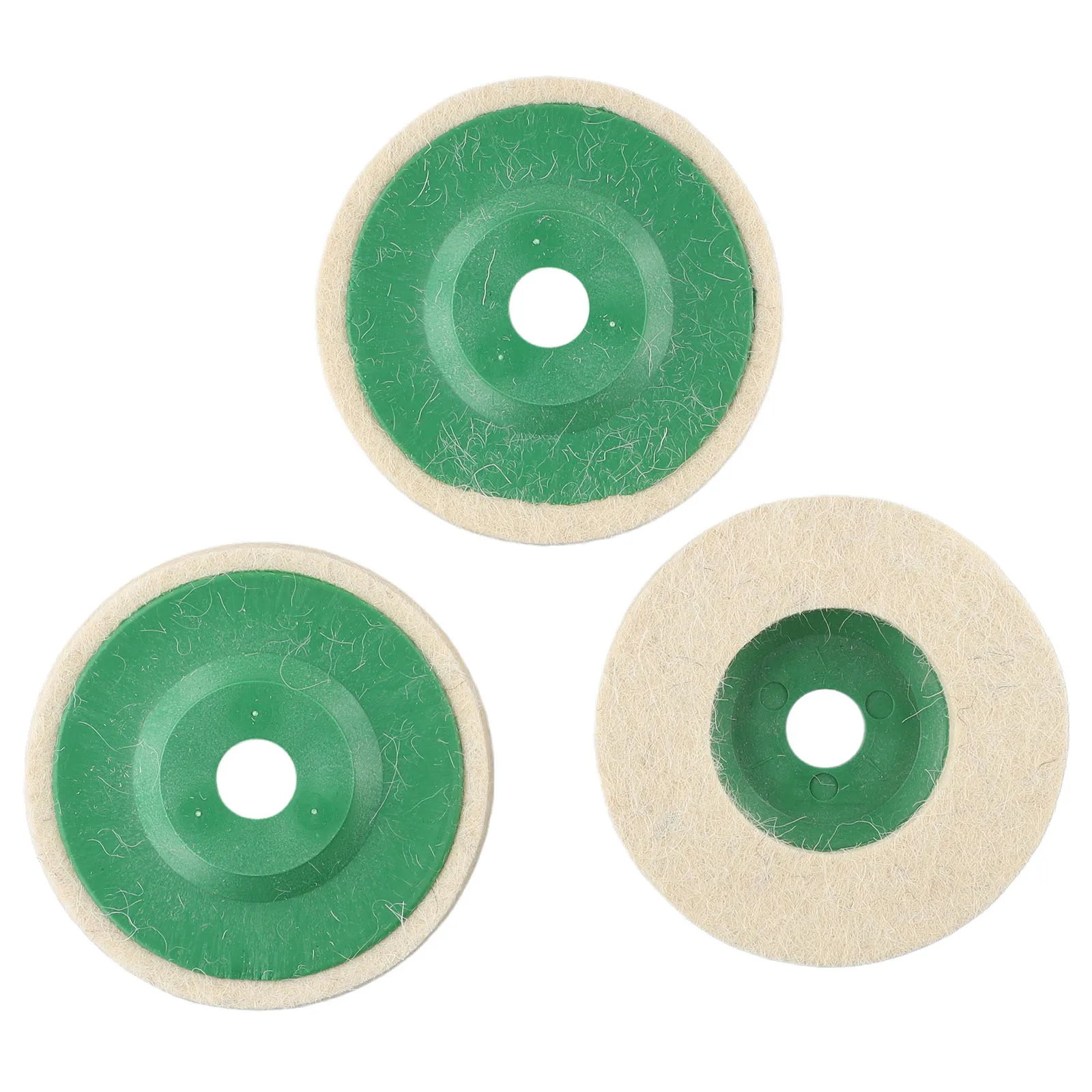 

3pcs 4 Inches Wool Polishing Wheel Felt Pad Polishing Power Tool Part For Metal Glass Ceramic Marble Automotive Wooden Floor