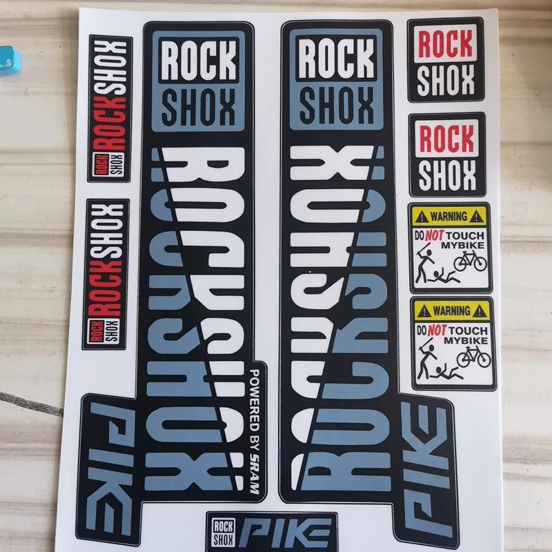Bike Stickers Front fork sticker mountain bike front shock absorber color change waterproof sticker Pike decals Sram
