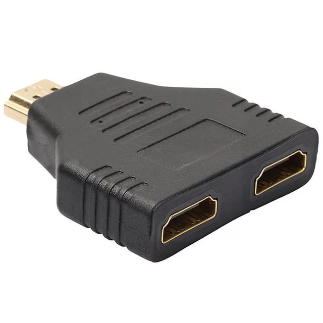 Hdmi Female 1 2 Splitter Cable Adapter  1 2 Hdmi Splitter One Input Two  Output - Audio & Video Cables - Aliexpress