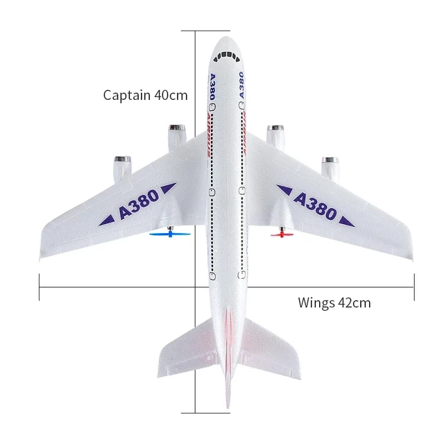 Airbus A380 Boeing 747 RC Airplane Remote Control Toy 2.4G Fixed Wing Plane Gyro Outdoor Aircraft Model with Motor Children Gift 6