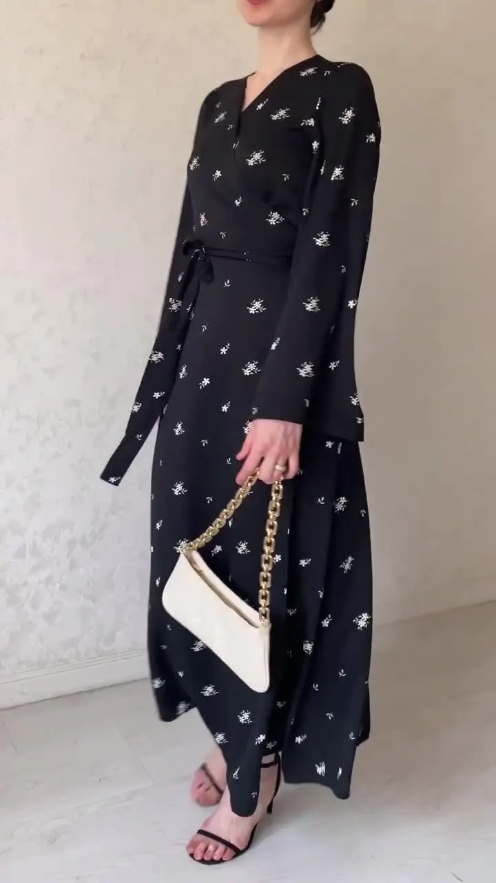 Printed Bandage Elegant Maxi Dress For Women V-Neck Patchwork Fashion High Waist Lace-Up Party Looks Long Dress 2025 New