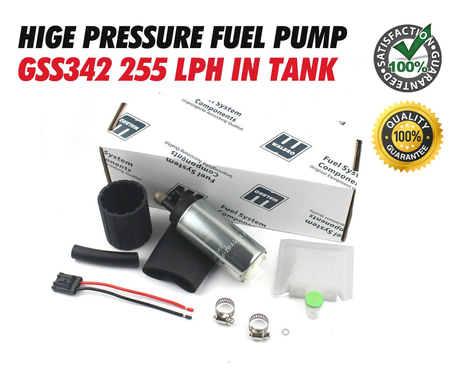 GSS342 Walbro Motorsport 255 L/h Universal Fuel Pump | In Stock - Foto 2