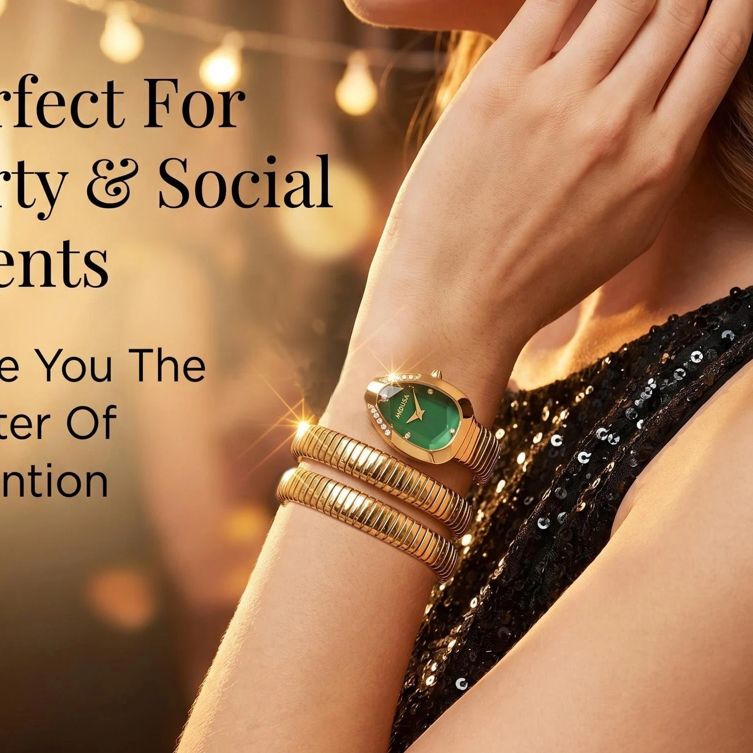 2026 high quality gold diamond set snake shaped dress watch bangle style fashionable unique brand same style women's wristwatch 2026 High Quality Gold Diamond Set Snake Shaped Dress Watch Bangle Style Fashionable Unique Brand Same Style Women's Wristwatch 3