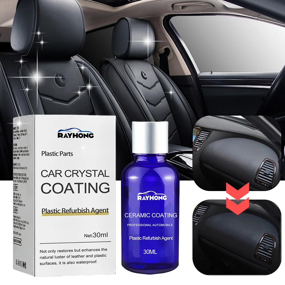 30ml Car Ceramic Coating Plastic Parts Crystal Coating Plastic Refurbishment Ceramic Coating Plastic Parts Refurbish Restoration 3