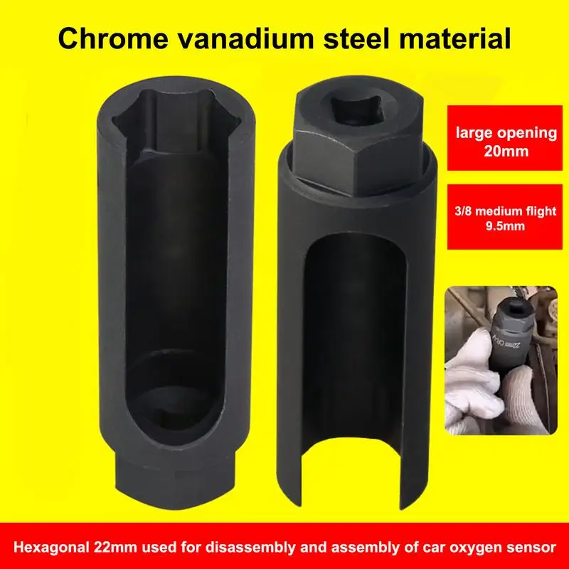 

Oxygen Sensor Removers 22mm Universal Steel Oxygen Sensor Spacer Oxygen Sensor Oil-Proof Anti-Slip Rust-Proof Automative Oxygen