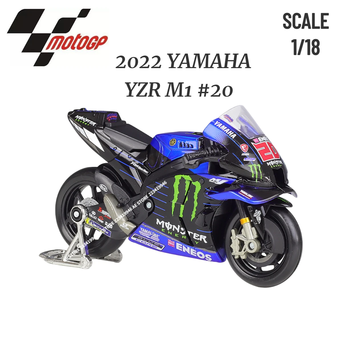 1:18 Maisto Novo 2022 Equipe De Corrida De Fábrica Yamaha #21 #20