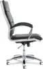 ALENR4119 Neratoli Series High-Back Slim Leather Chair - Black/Chrome 5