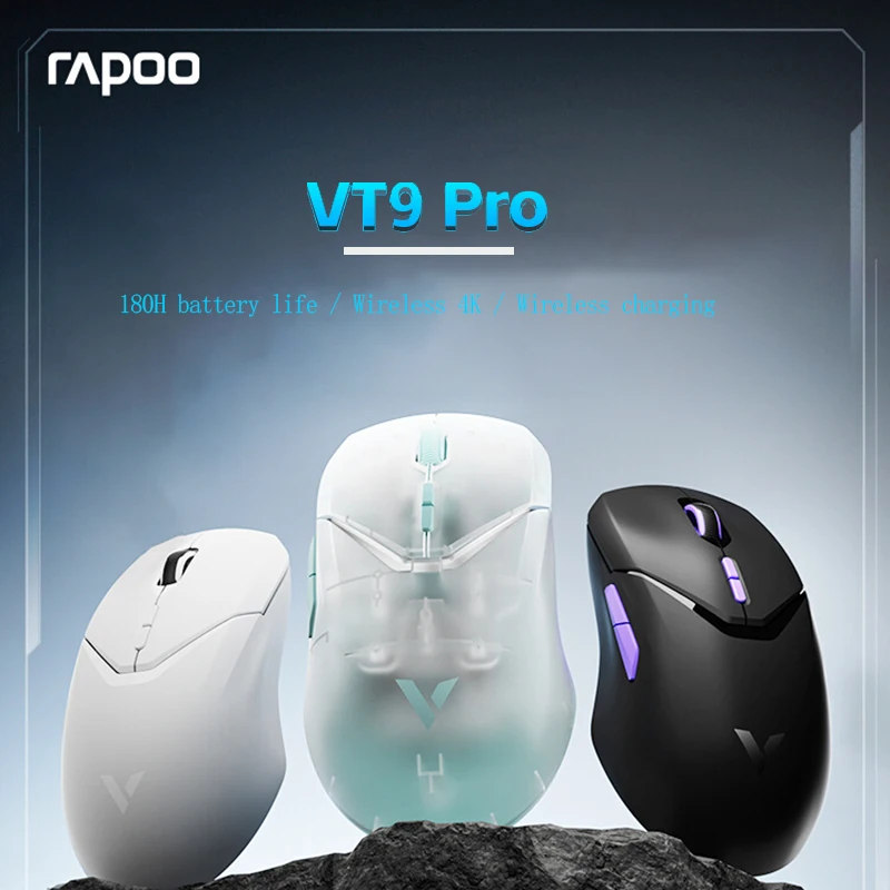 

Rapoo Vt9pro Wireless Gaming Mouse Esports Grade 68g Ultra-light 26000dpi 8 Buttons Optical Paw3398 Computer Mouse For Laptop Pc