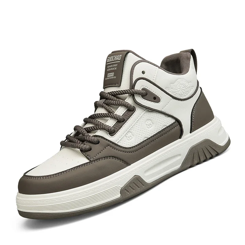 

Men Sneakers Sport Casual PU Leather Shoes 2024 Lace-up Running Increase Height No-Slip Zapatos Para Hombre high platform casual