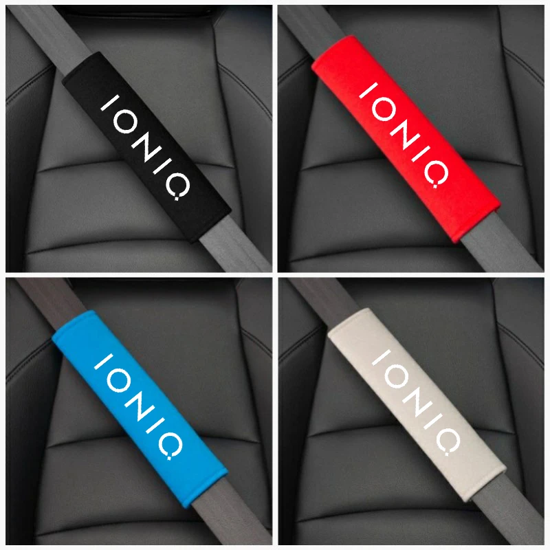 Car Seat Belt Pads 2pcs Car Seat Belt Cover Shoulder Pads Auto Interior Decoration Accessories For Hyundai IONIQ 5 6 7 Accessories