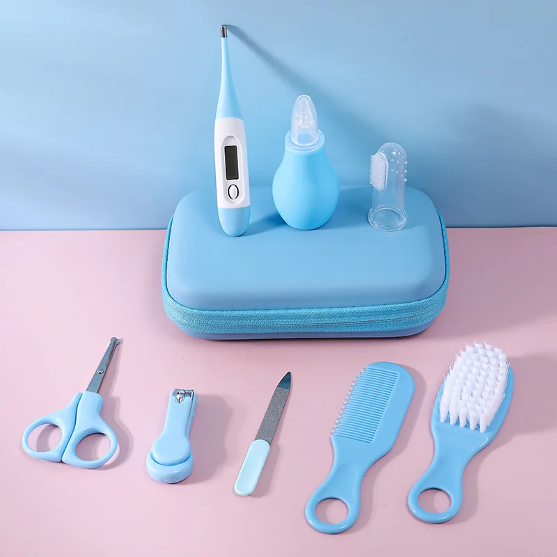 Baby Care 13/8/4-piece Storage Bag Baby Nasal Inhaler Nail Clippers Daily Cleaning Cartoon Set Mother and Baby Care Set 3