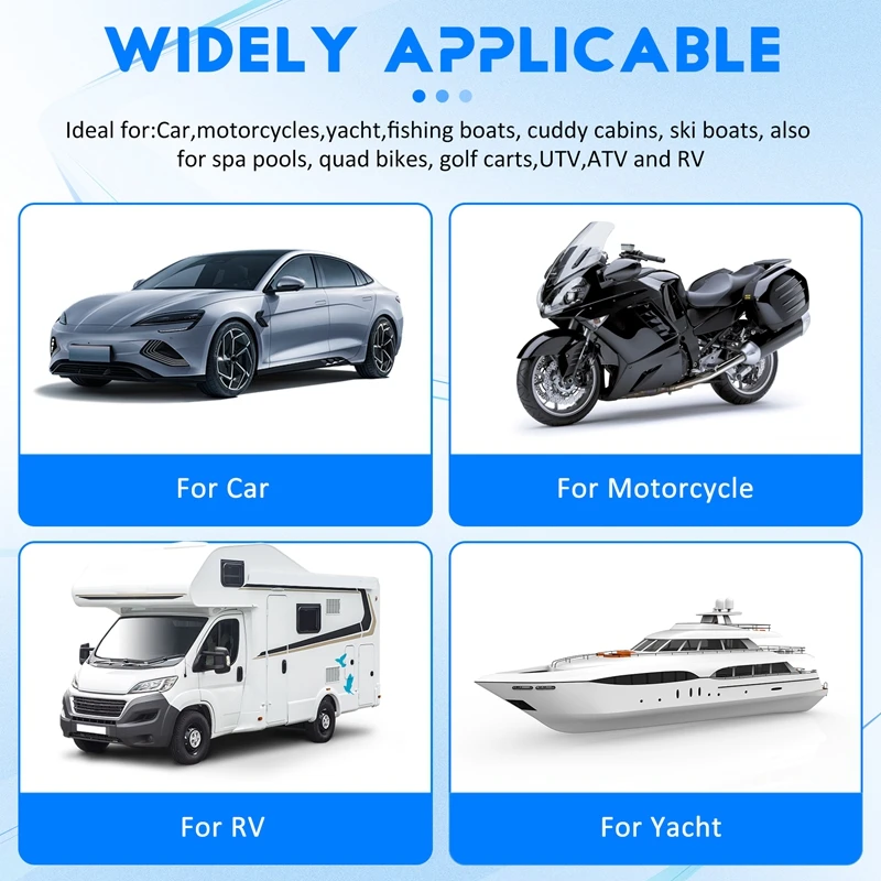 Boat Radio MP5 Marine Stereo Source Media Player AM FM RDS Receiver Video Play Bluetooth For ATV UTV SPA RZR