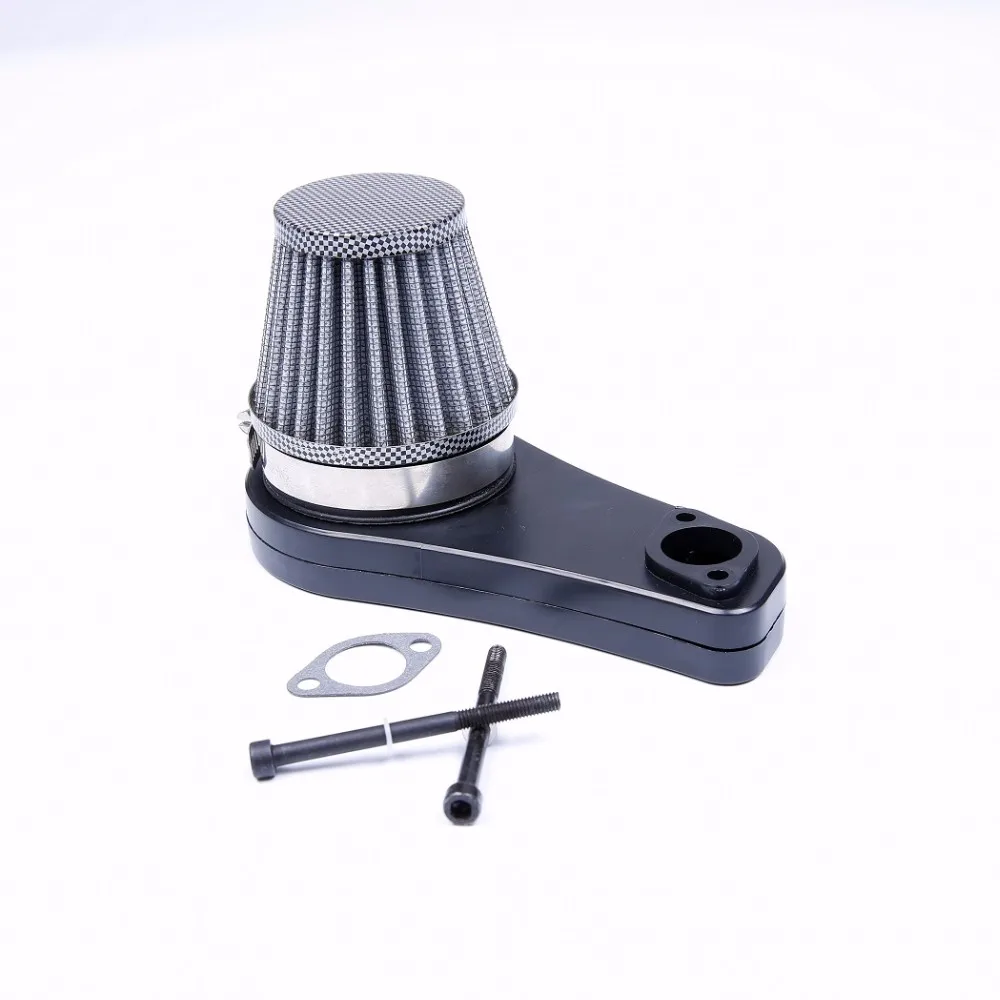 Plastic Air Filter Connection Plate With Metal Air Filter Set For 1/5 Losi 5Ive T Rovan Lt Kingmotor X2 Fid Ql Truck Rc Car Part