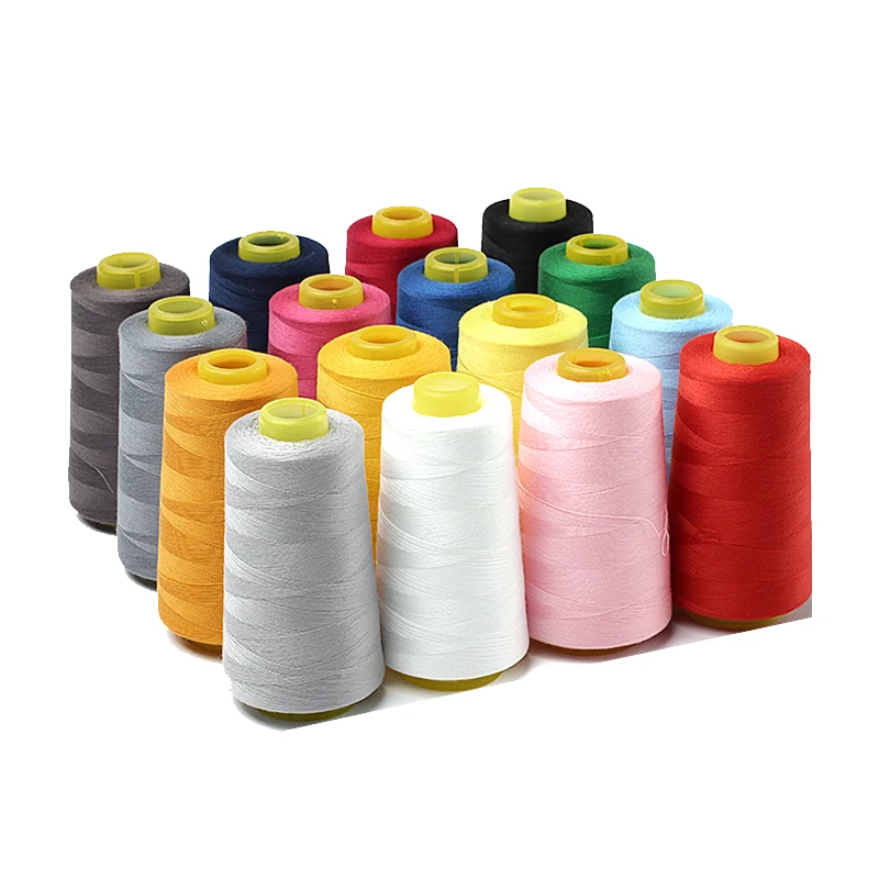 Durable 3000M Yards Overlocking Sewing Machine Line Industrial Polyester  Thread Metre Cones Black White Sew Thread - AliExpress