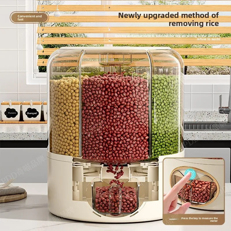 Partition Rice Cooker Household Insect-proof and Moisture-proof Sealed Multi-compartment ...