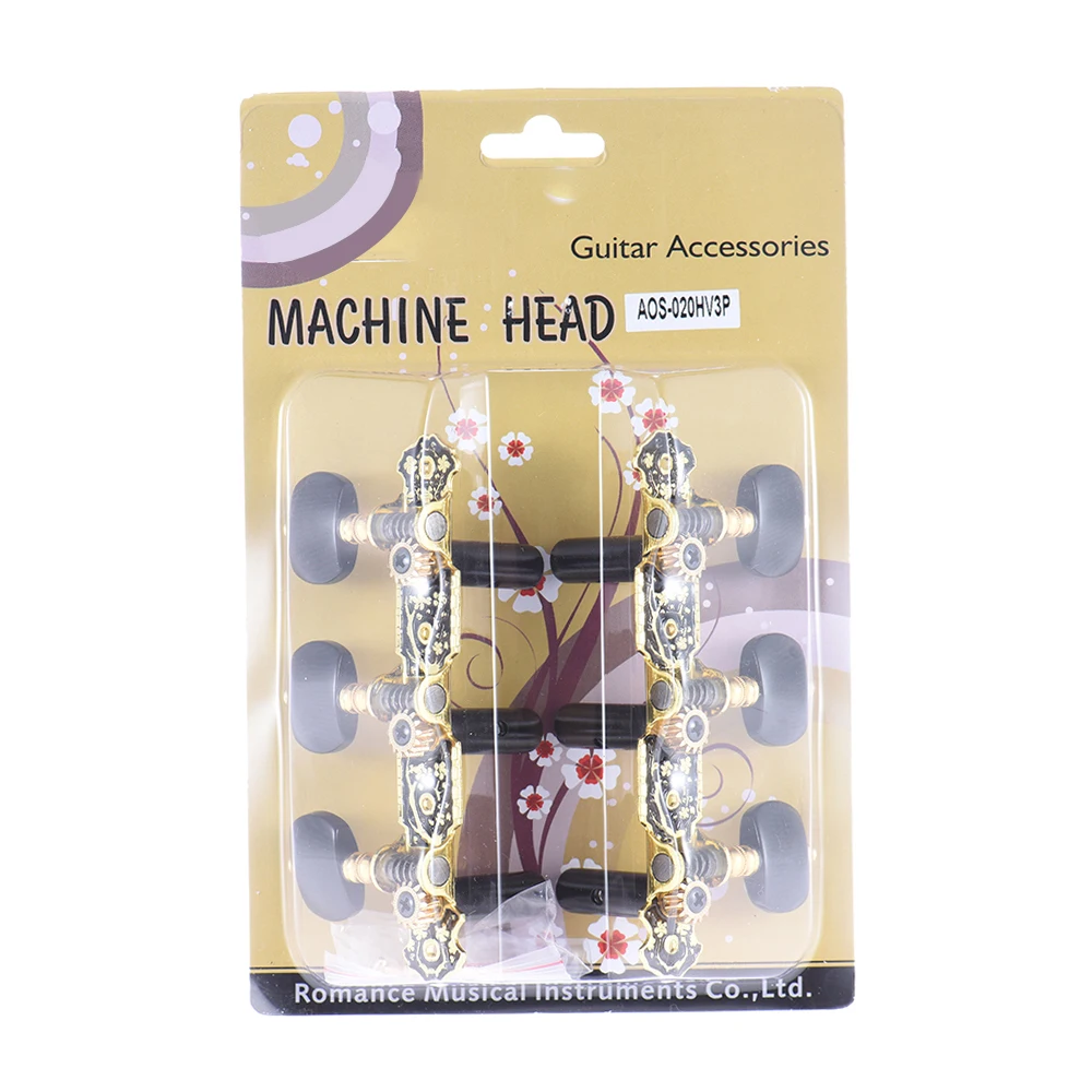 

Alice 2 шт. (L & R) Классическая гитара для настройки Peg позолоченные и черные головки для акустической гитары 1 : 14 тюнинговых клавиш