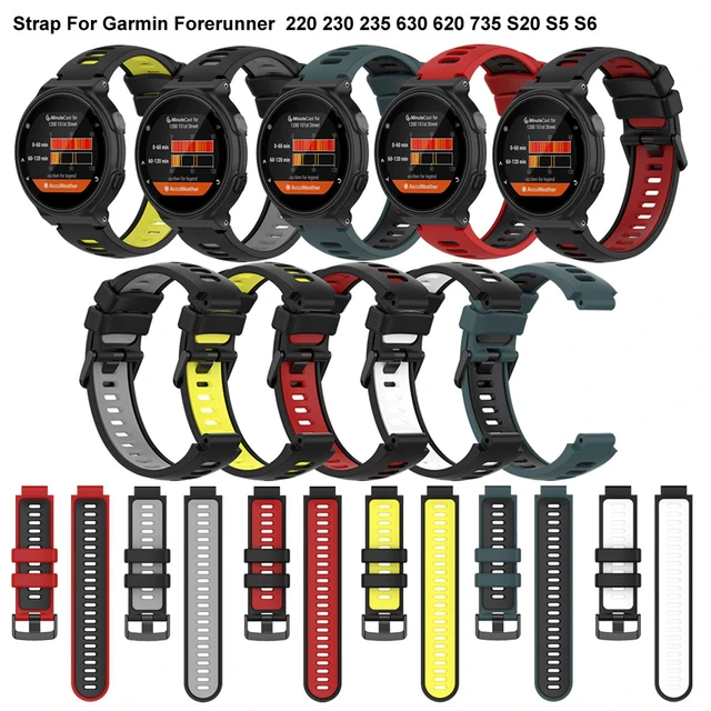 Para Garmin Approach S20 S5 S6 Correas de reloj / Garmin Forerunner 735xt /  220 / 620 / 630 / 235 / 230 Correa de banda Accesorios de pulsera de  reemplazo para la aplicación