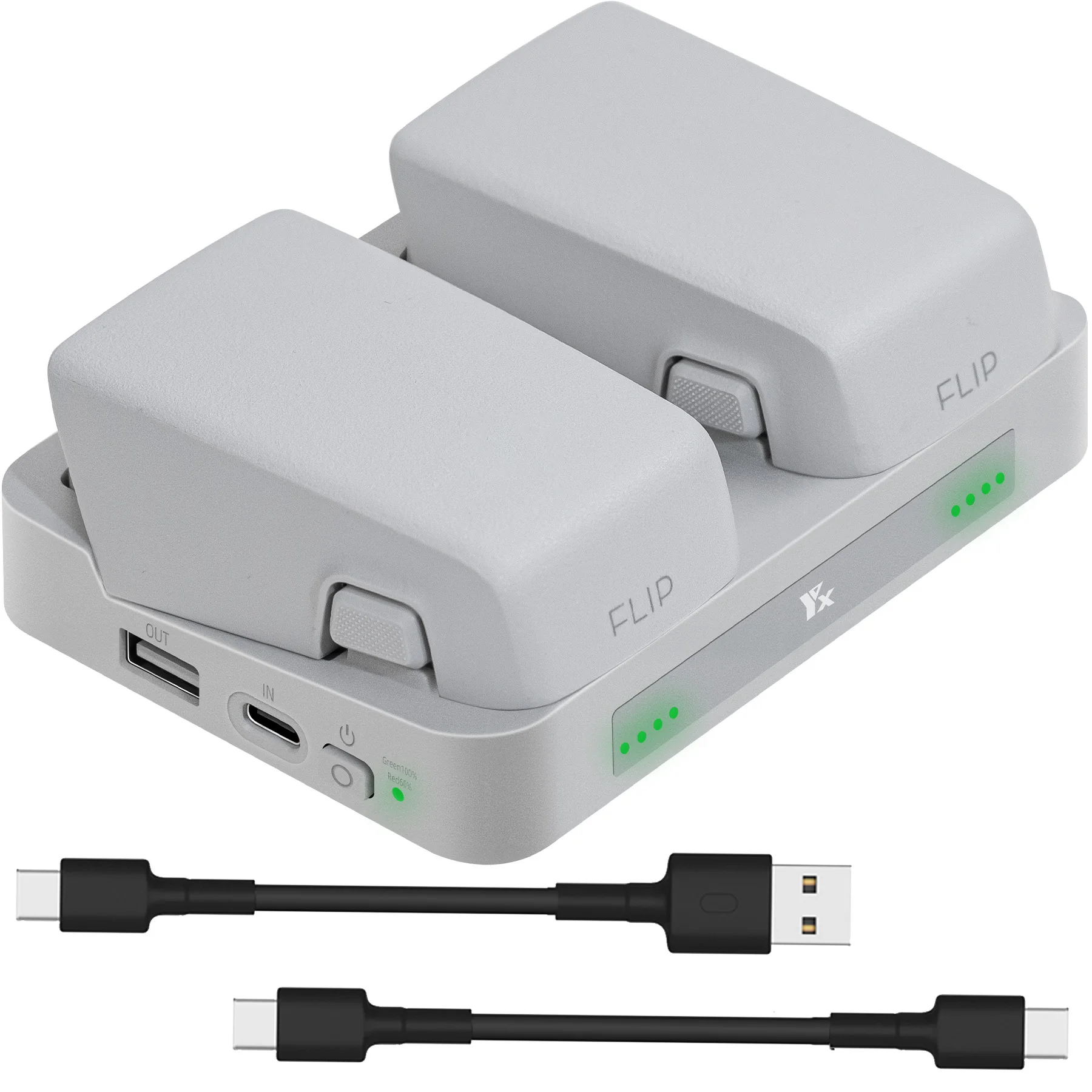 สถานีชาร์จแบตเตอรี่ DJI Flip Drone 2 ช่อง ชาร์จเร็ว ใช้งานง่าย