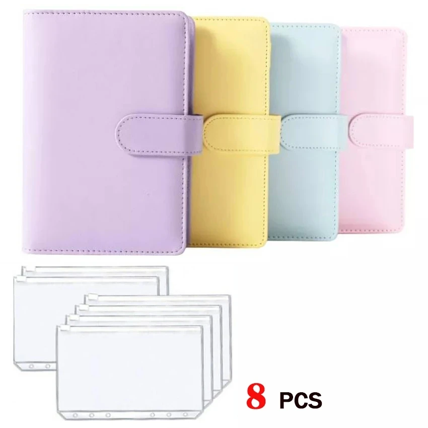 

New Budget Planner Cash Envelope Savings Money 6 Holes Binder for Financial Management A6 PU Loose-leaf Notebook Binder Housing