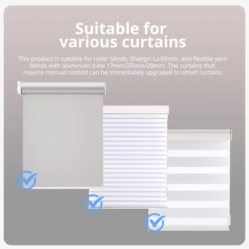 Matter WiFi Smart Roller Shade Blinds Motor Plug-In for 17 25 28mm Tube Alexa Ho