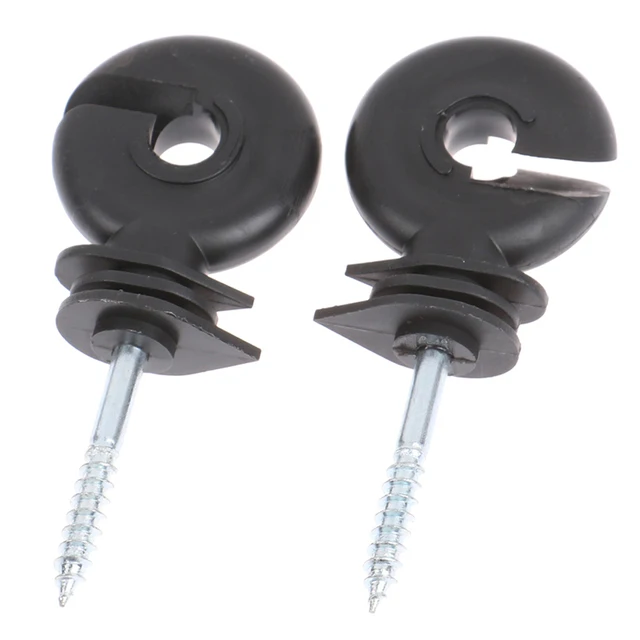 Új És Kiváló Minőségű 10Db/Tétel Gyűrűhorog Csavar Elektromos Kerítés Műanyag Önálló Támadási Legelőszigetelő - Image 5