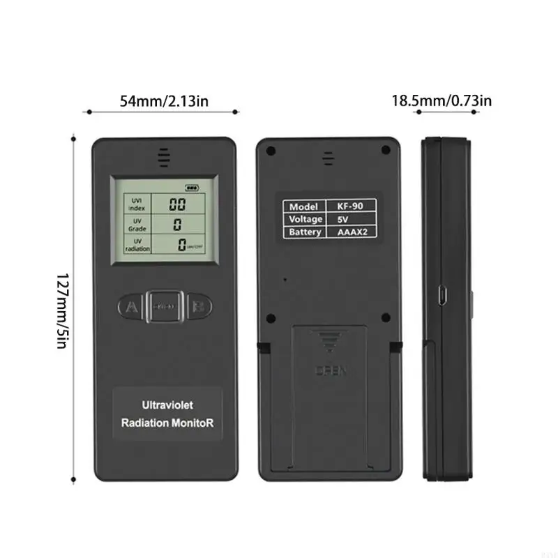 34YF Measuring Solar Light Radiations Portable UV Intensity Meter UV for Sun Light Strength Tester Handheld Digit