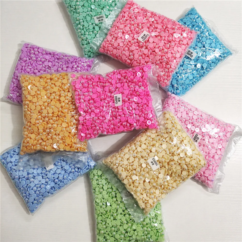 

Acrylic Pearl Glue on Pearls Beads, Multi-size, All Colours, ABS, Half Round, ABS Flatback, Nailart Crafts, DIY Decorations