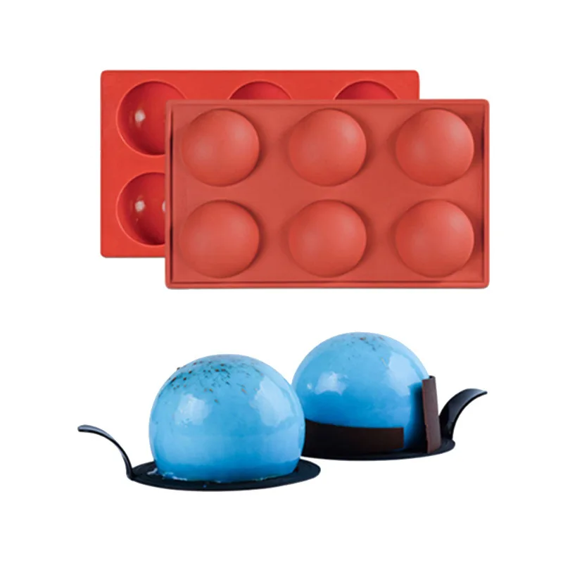 Silicone Semi-Sphere Baking Mold for Chocolate, Cake, Pudding, Candy, and Jelly