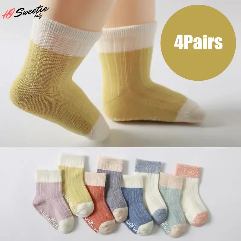Baby Socks Cotton Four Seasons Anti Slip 4Pairs For Newborn Baby Children's Socks Boy Infant for Girls 0-36 Months cotton socks,kids socks,baby socks,girls socks