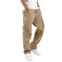 New 2023 Cargo Pants Trousers for Men Full Length Solid Color Loose Multi-pocket Drawstring Pockets Pants Male Cargo Pants 3XL - Image 5
