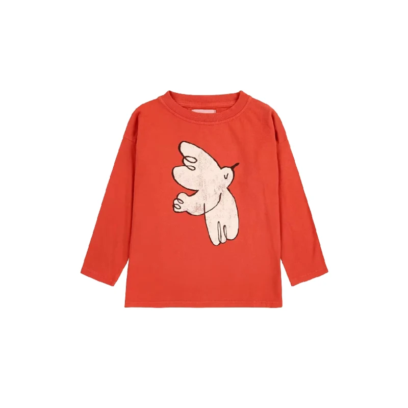 Autumn Kid T Shirts for Girl Boy Long Sleeve Tee Shirt Printed Cotton Children Casual Top Clothes sports long sleeved t shirt