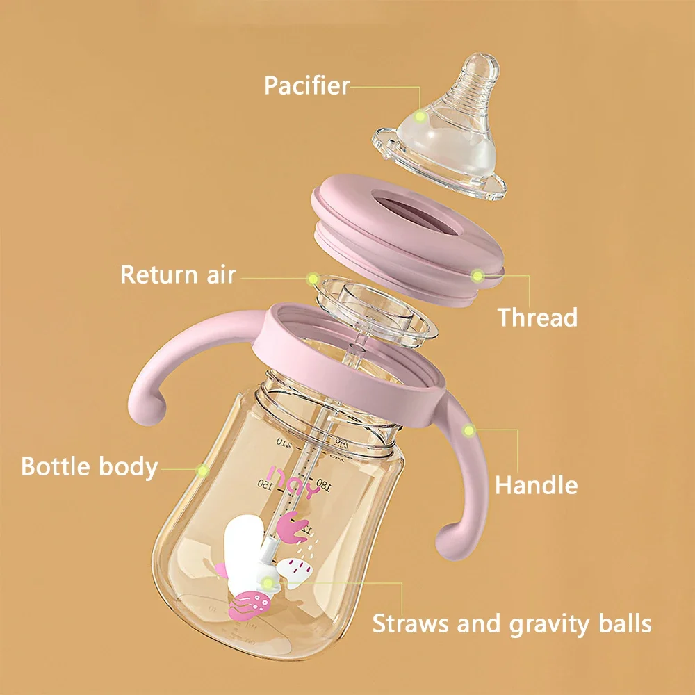 300ML Baby Bottle Anti-flatulence Baby Bottle Silicone Pacifier BPA-free