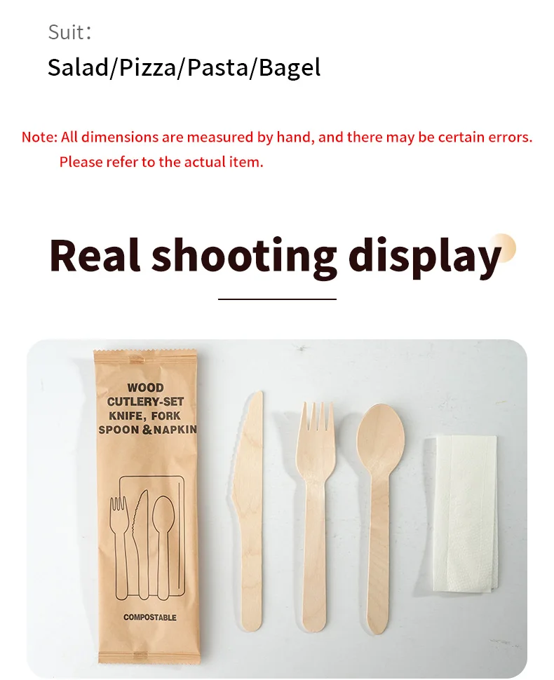 10/20PCS Disposable Cutlery Set – Individually Wrapped Knife, Fork, Spoon & Napkin – Po... - SKU DCS16299 - UGI Packaging