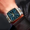 2025 New Luxury Square Sport Man Wristwatch Waterproof Luminous Chronograph Quartz Men's Watches Stainless Steel Men Watch Reloj 3
