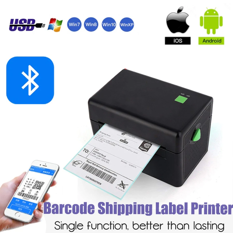 Xprinter Dt 108b 4 Inch Shipping Label Printer 20110mm Thermal Barcode Printer For Ups Dhl Usps