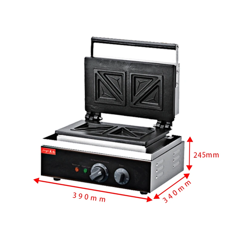 None-stick Commercial Electric Snack Bubble Delish by Waffle Cast Aluminium Double-sided Belgium Sandwich Waffle Maker