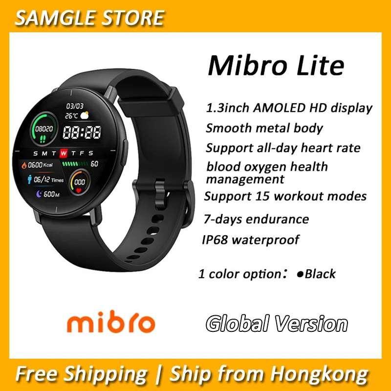 

Mibro Watch Lite 9.8mm Ultra Thin 230mAh AMOLED HD Screen Waterproof Bluetooth Man Woman Sport Smartwatch iOS Android Compatible
