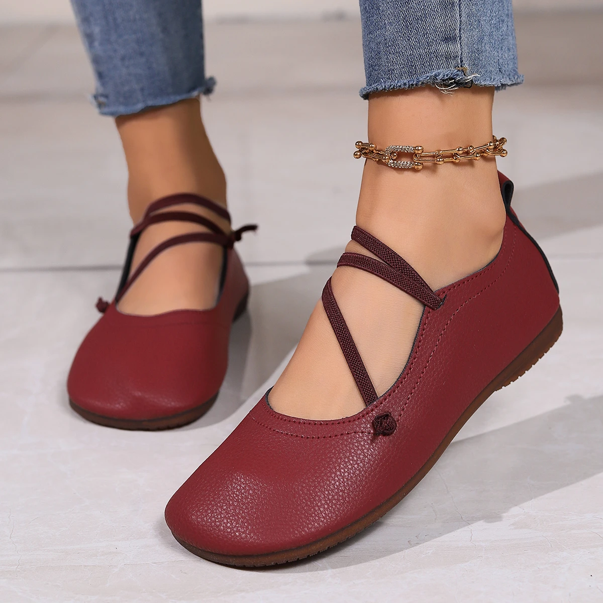 New Casual Flat Single Shoes Brand Designer Woman Square Toe Japanned Leather Flats Vintage Narrow Band Loafers Luxury Shoes 5