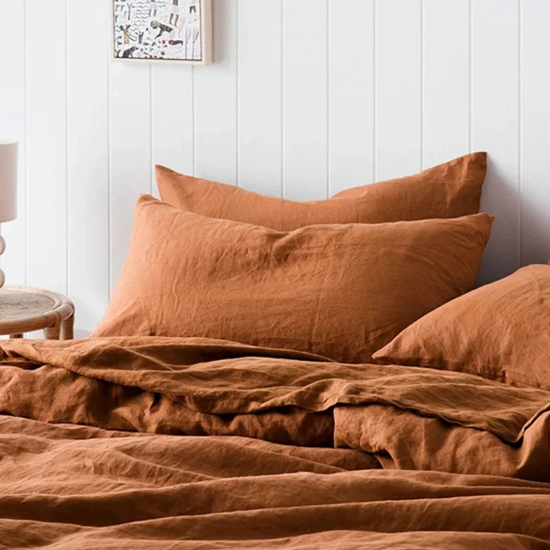 Elegant Pure Linen Throw Pillow Cover - Custom Size Envelope Euro Sham